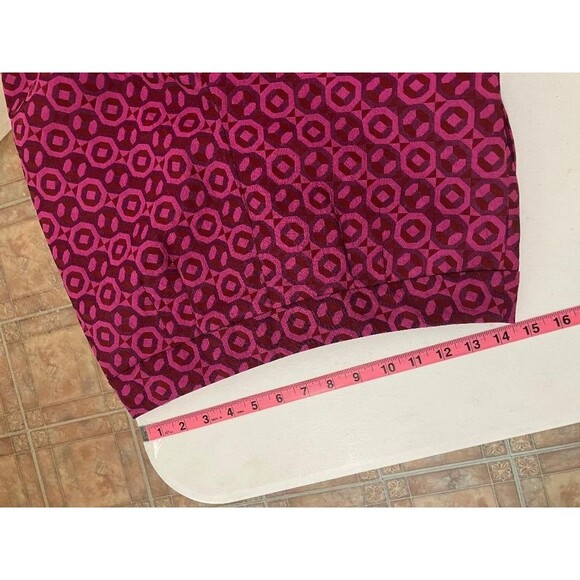 Boden Womans Purple Chino Dress Pants Geometric Paisley Size 4R Romania 27x30 - Picture 7 of 11